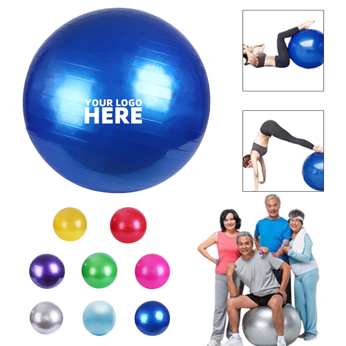 21.7" Anti-Burst Honeycomb Yoga Ball