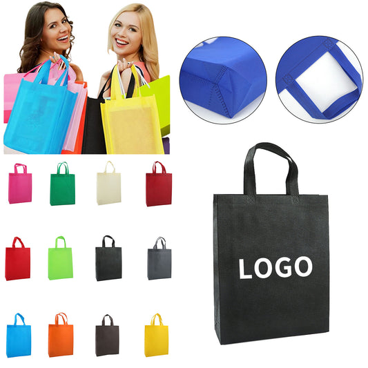 Eco-Friendly Custom Non-woven Tote Bags - Beige White