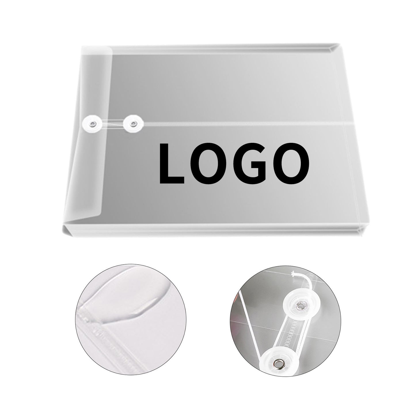 A4 Clear Document Envelope with Snap Closure - Clear