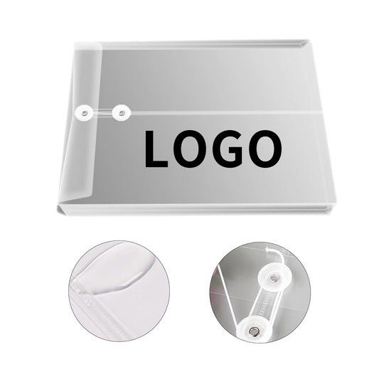 A4 Clear Document Envelope with Snap Closure - Clear