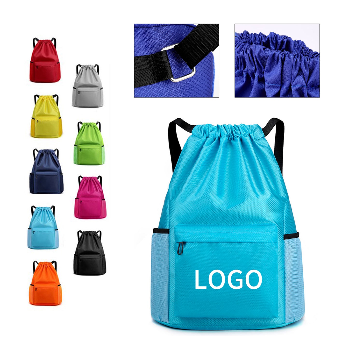 Durable Oxford Drawstring Backpack