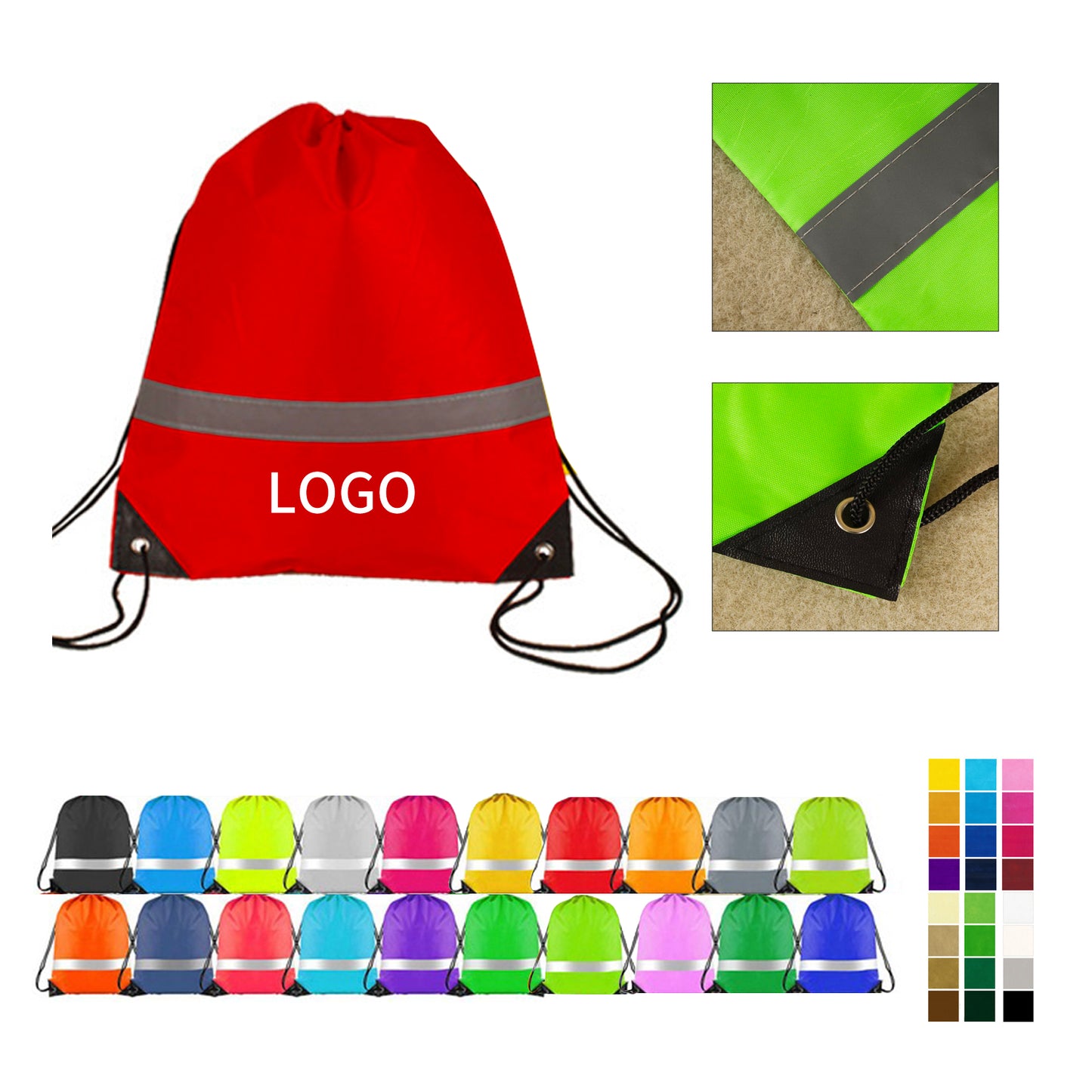 High-Visibility Safety Drawstring Bag