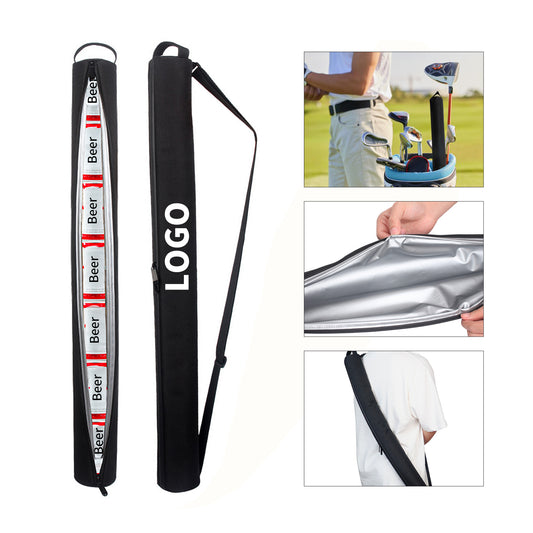 Insulated Beverage Sling for Golfers - Black