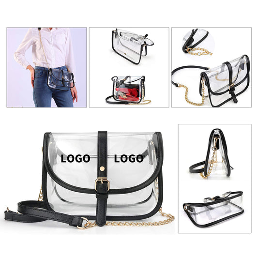 Versatile Transparent Handbag - Black