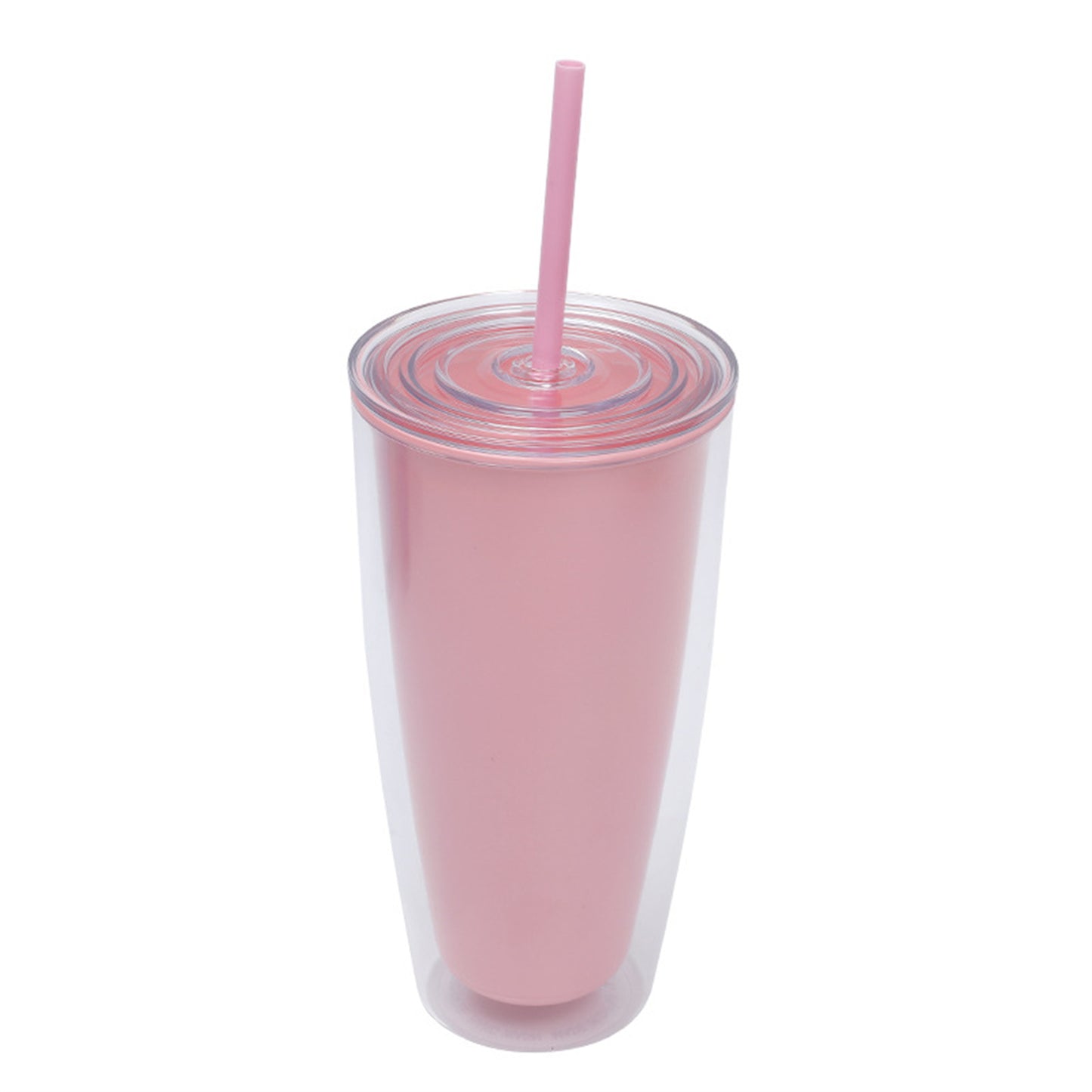 Double Wall Insulated Tumbler with Straw and Lid