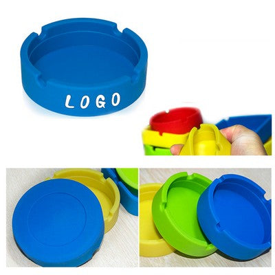 Round Portable Silicone Ashtray