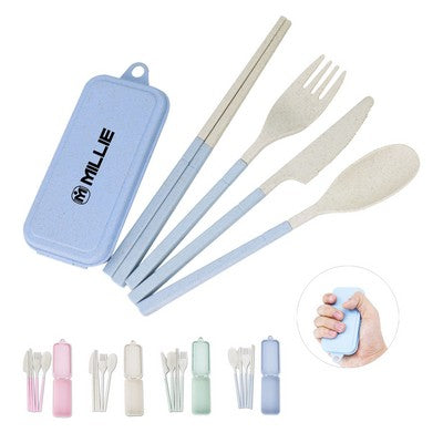 Wheat Straw Tableware Set - Eco-Friendly & Durable