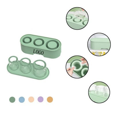 Silicone Ice Cube Tray with Lid and Bin