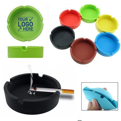 Round Portable Silicone Ashtray