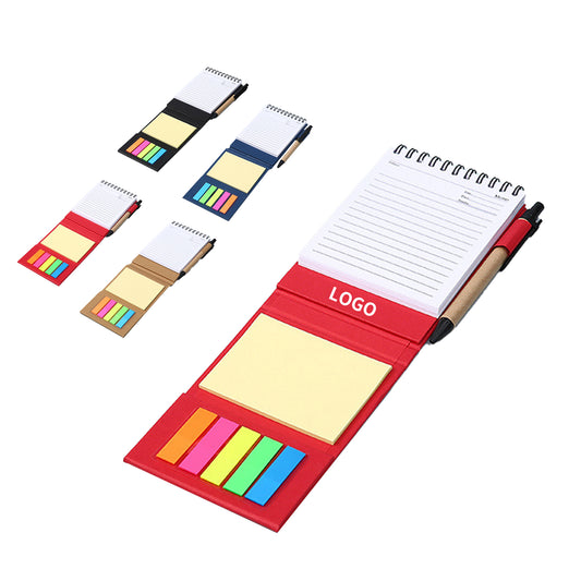 Standable Note Pad &amp; Sticky Note Pack - Natural