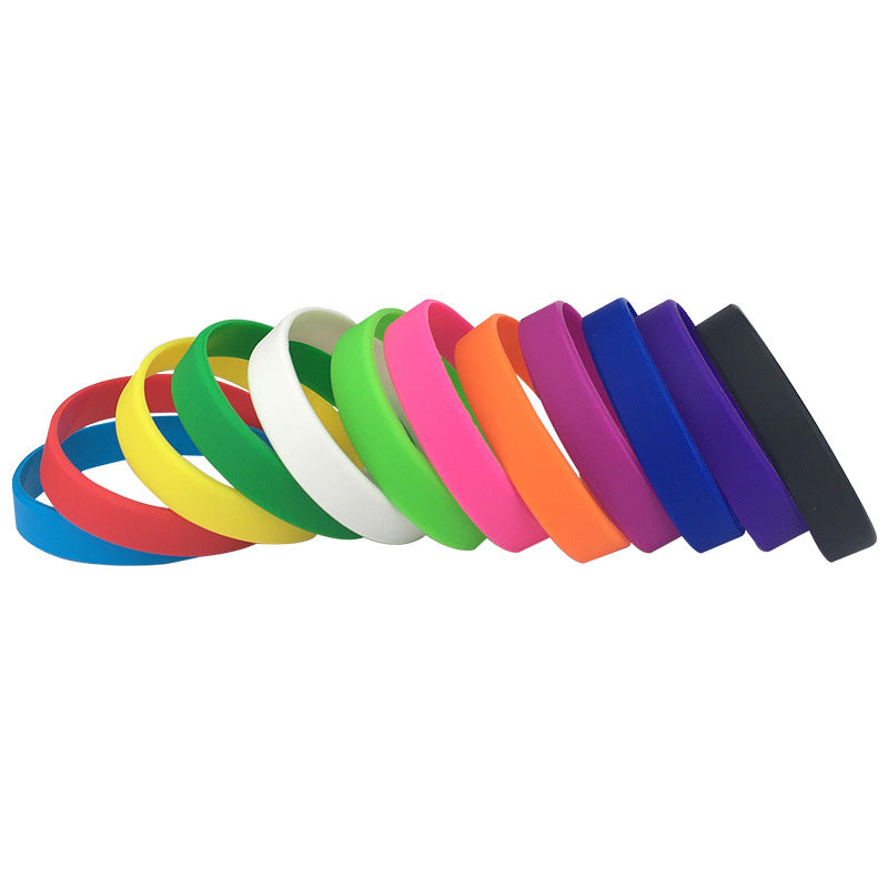 Customizable Silicone Wristband - Black