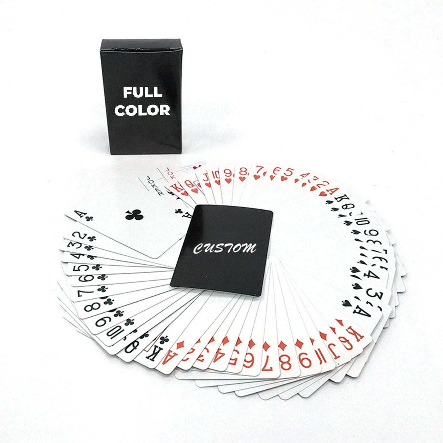 Custom Playing Crads with Case - White