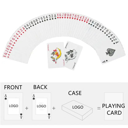 Custom Playing Crads with Case - White
