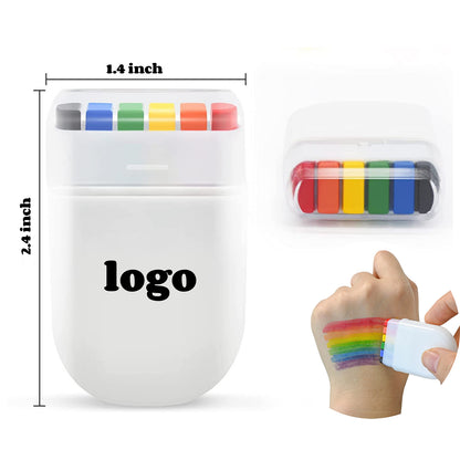 Rainbow Pride Flag Face Paint - White