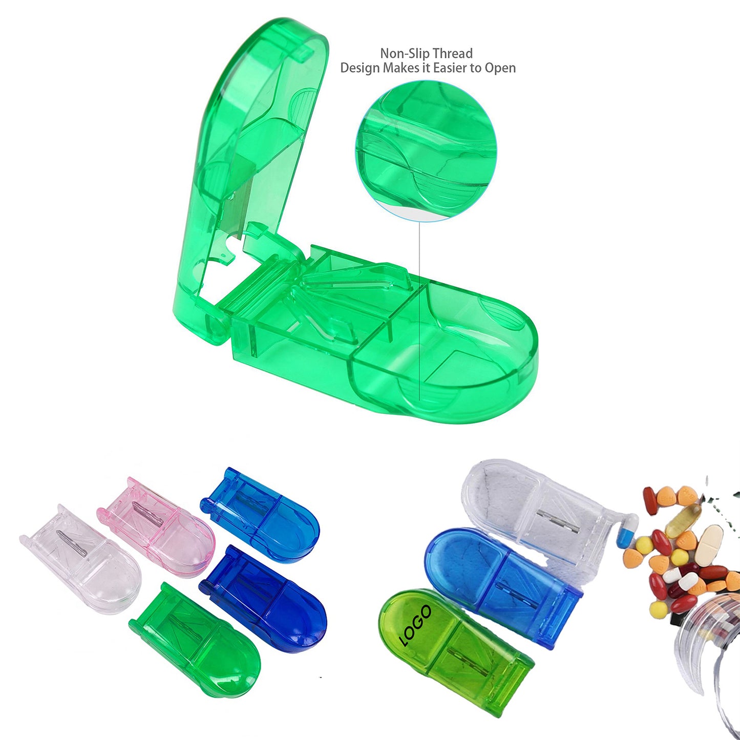Pill Case With Cutter
