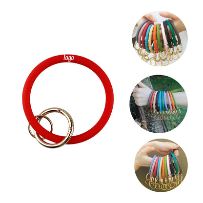 Silicone Bangle Key Ring MOQ 100PCS - Teal