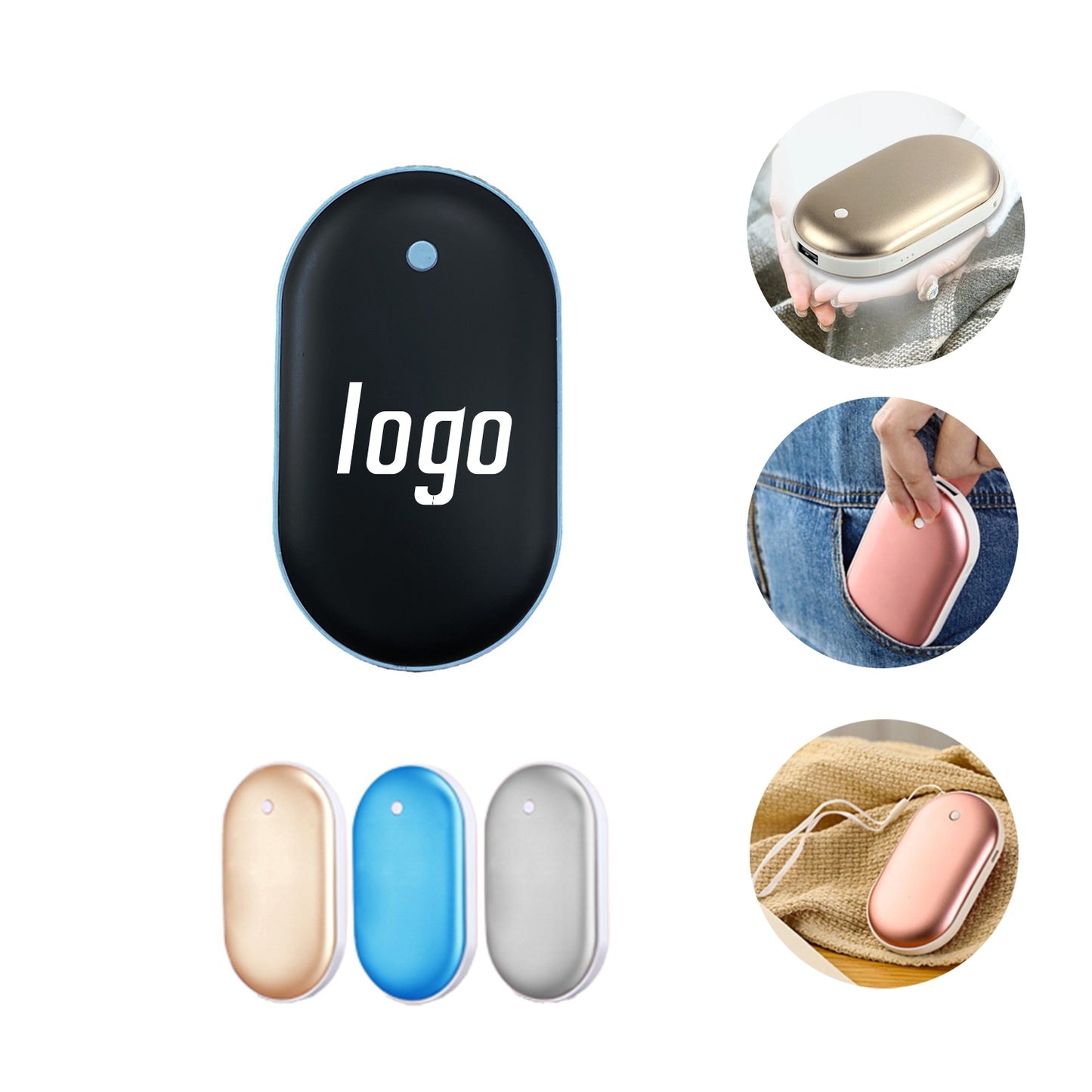 Combo Hand Warmer and Power Banks - Blue