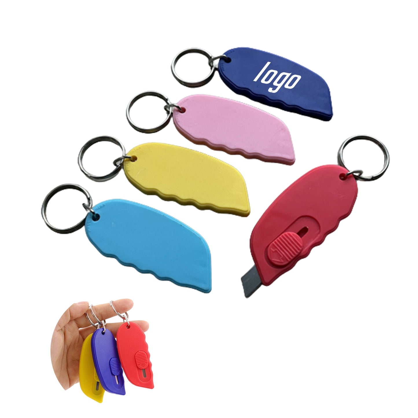 Cute Box Cutter Keychain - Royal Blue