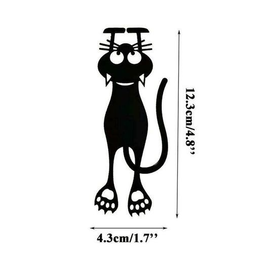 Cute Book Marker Black Cat - Black