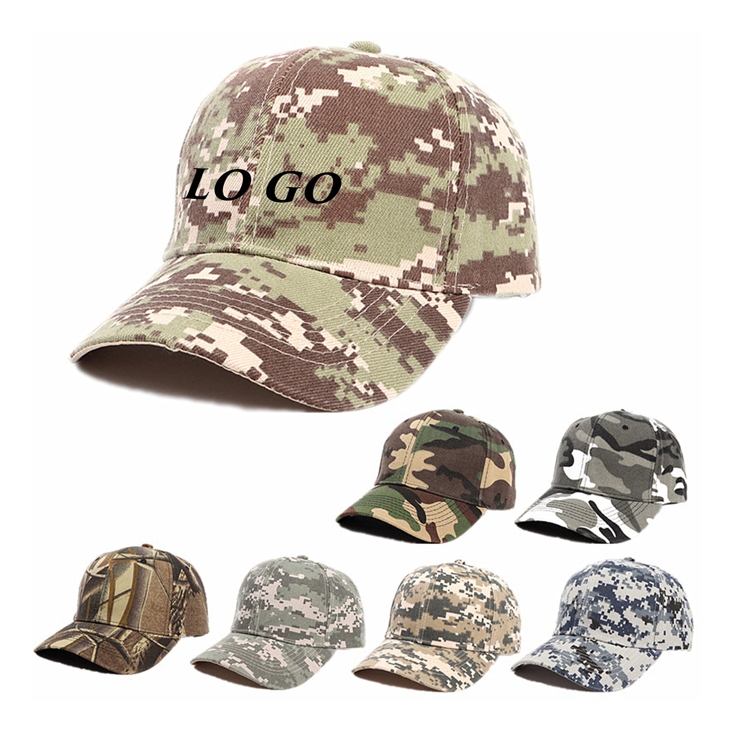 Camouflage Baseball Cap - Gray