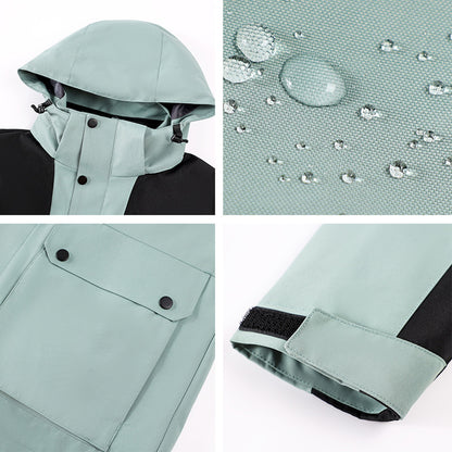 Winter Hardshell Jacket Waterproof Coat MOQ 3PCS - Black