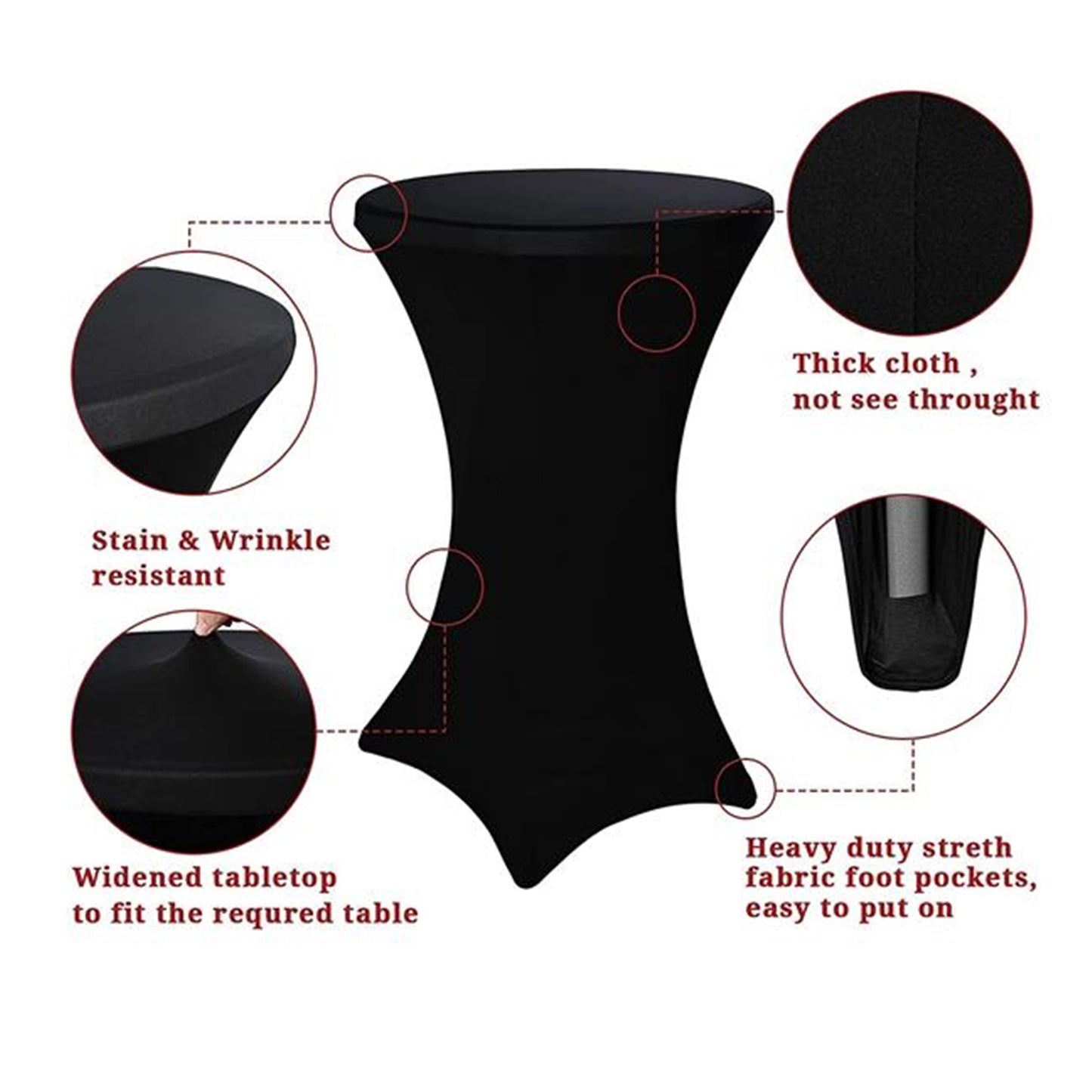 32" Round Stretch Table Cover - Custom