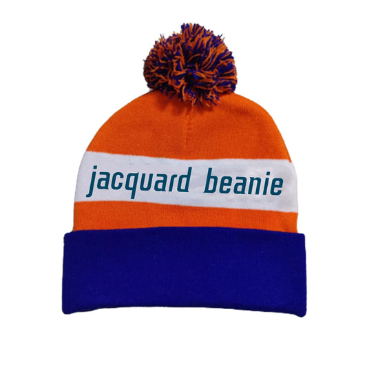 Winter Knitted Beanie Hat with Pom Warm Knit Cap Beanie - Red