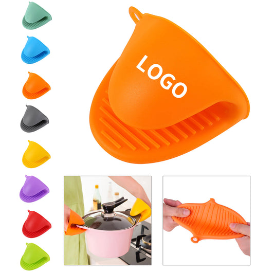 Silicone Oven Mitt Baking Gloves Finger Pinch Grip - Red