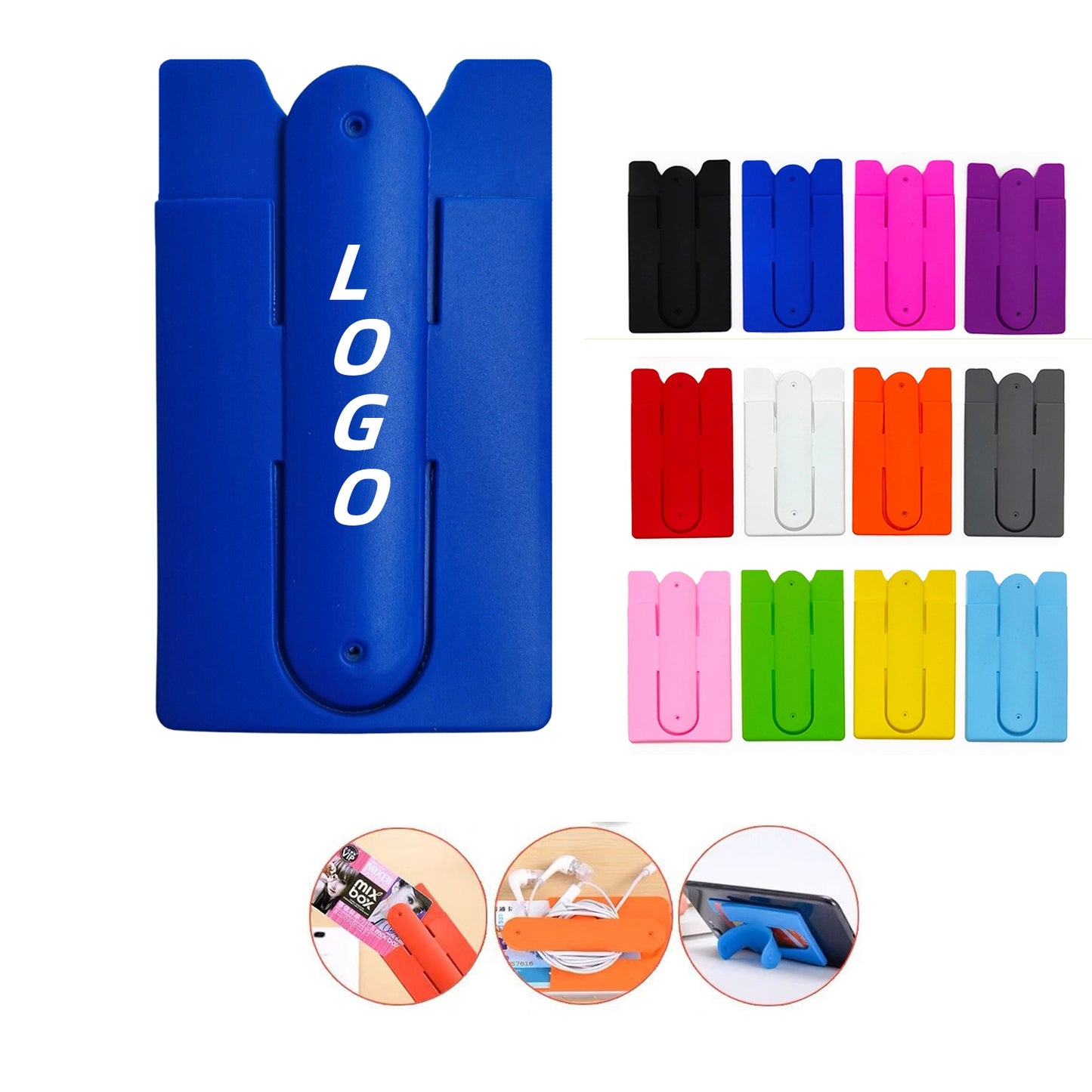Silicone Kickstand Phone Wallet &amp; Stand