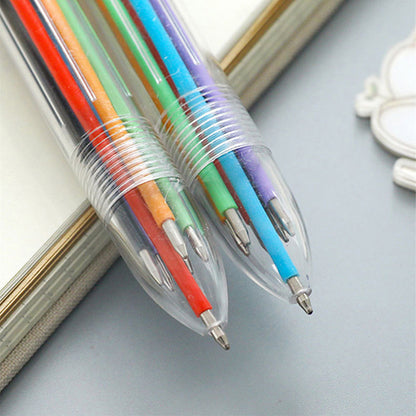 6 Colors Transparent Ballpoint Pen - Clear