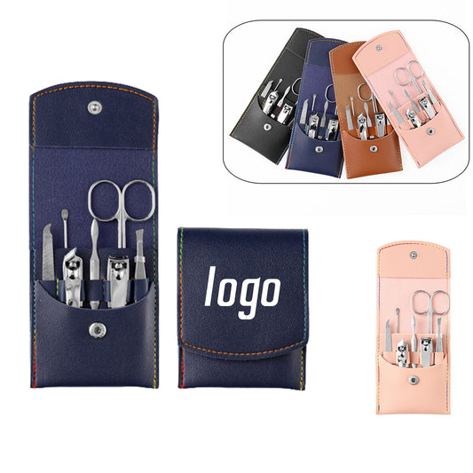 PU Leather Manicure Sets 7 In 1