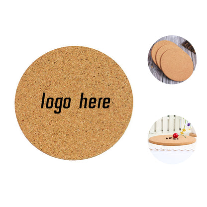 Absorbent Cork Coaster MOQ 100PCS - Natural