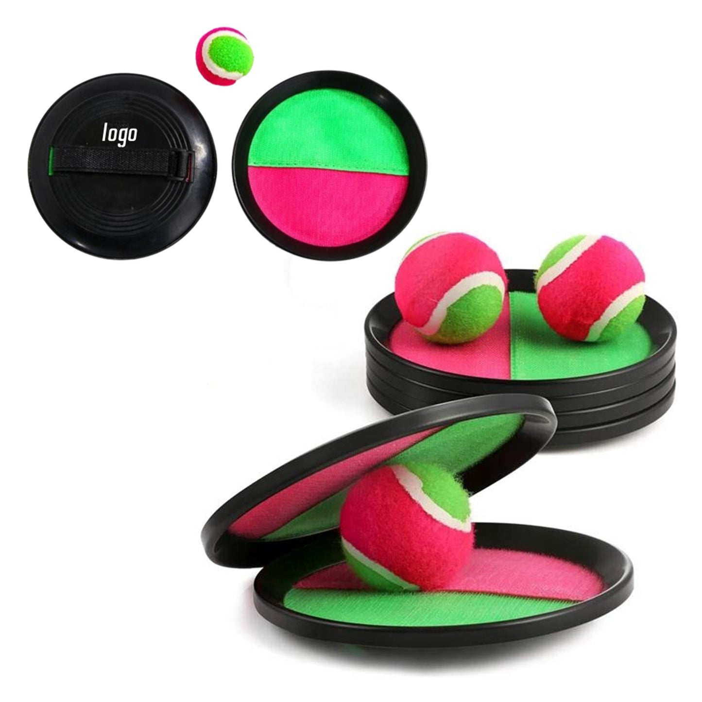 Throw Paddle Toss And Catch Ball Set - Black