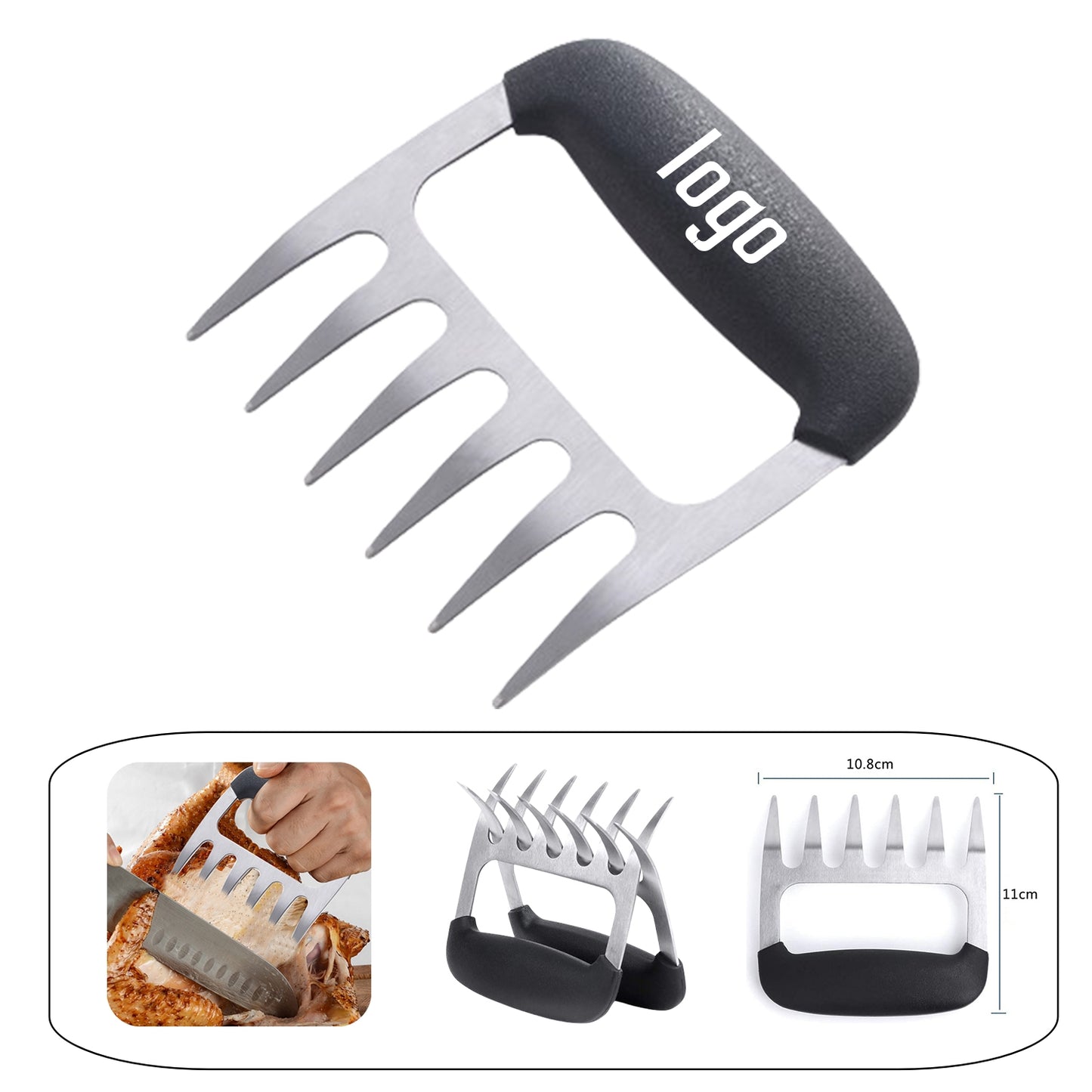 BBQ Meat Claws MOQ 50PCS - Black