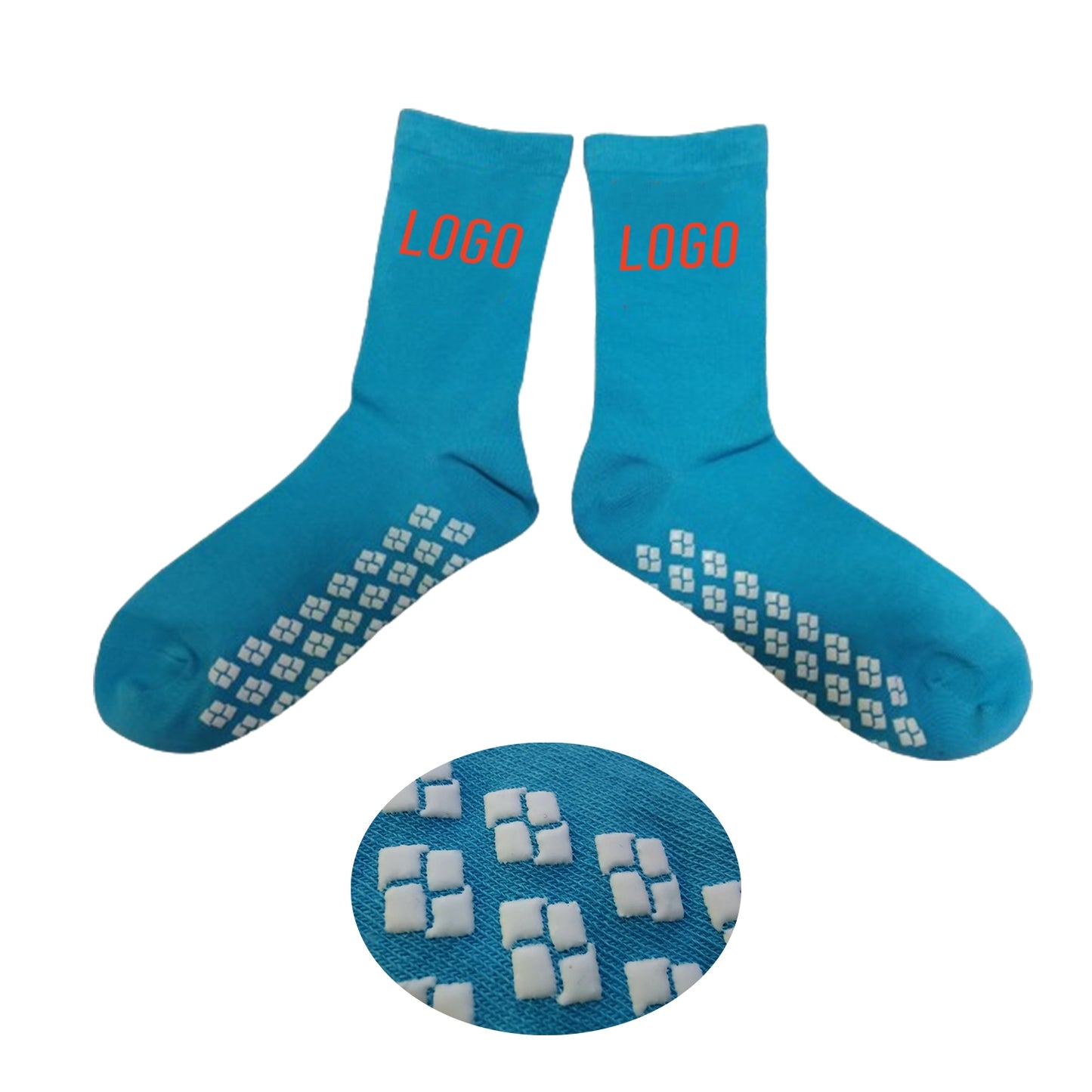 Non Slip Adult Crew Socks - Black