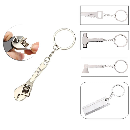 Mini Hardware Tool Keychain - Silver