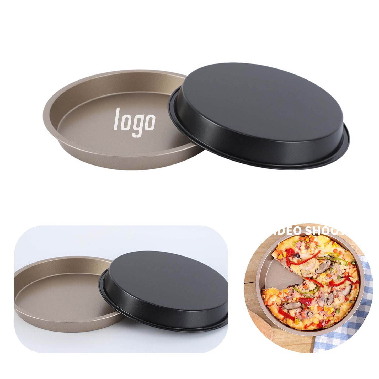 Professional Deep Dish Pizza Pan 6 Inch - Black