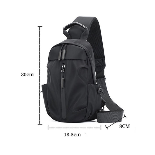 USB Crossbody Sling Bag MOQ 50PCS - Black