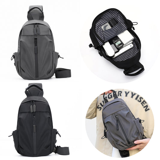 USB Crossbody Sling Bag MOQ 50PCS - Black