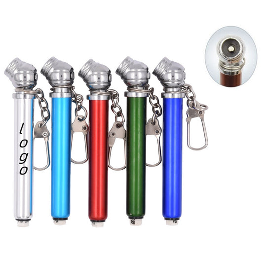 Keychain Tire Pressure Gauge (Reads 10-50 PSI) - Silver