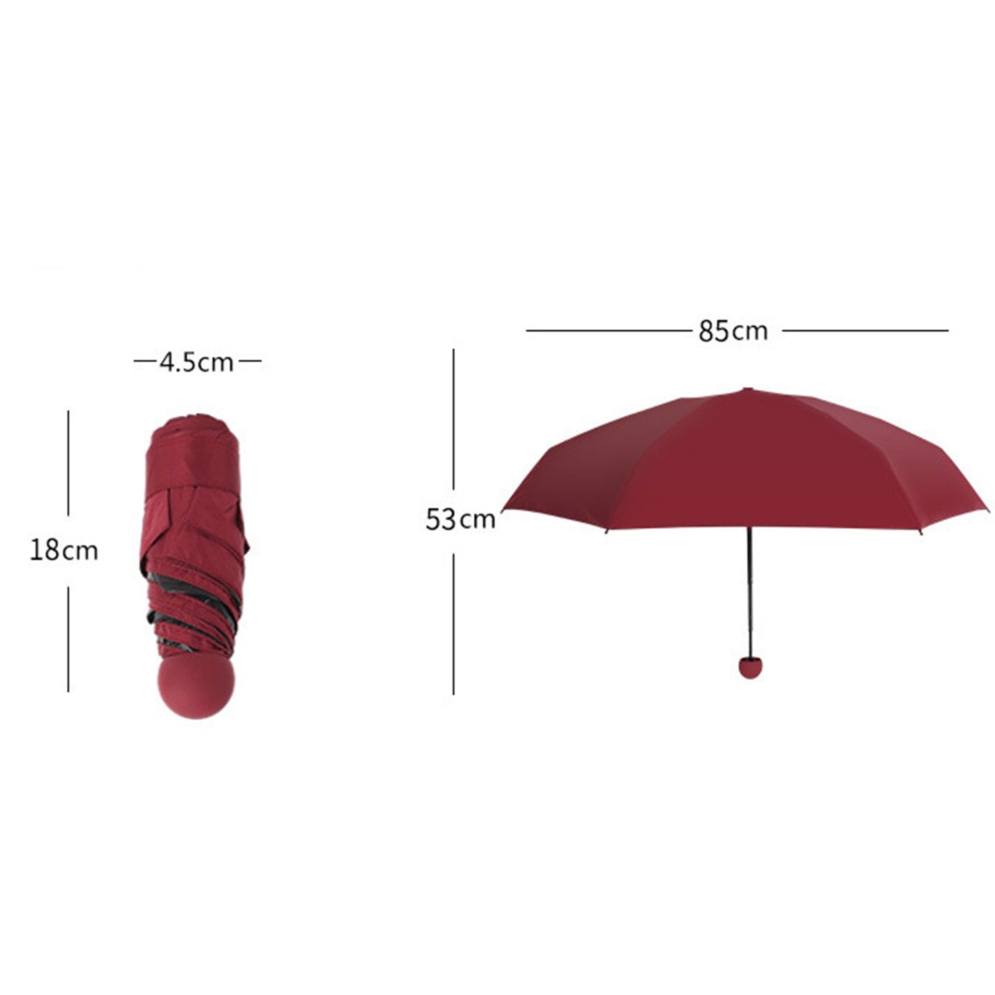 Portable Ultra Mini Capsule Umbrella - Yellow
