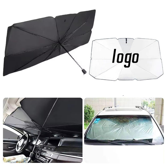 Automotive Windshield Sunshades Car Umbrella - Black