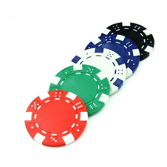 11.5 gram ABS Poker Chip with 6 Stripes - Black