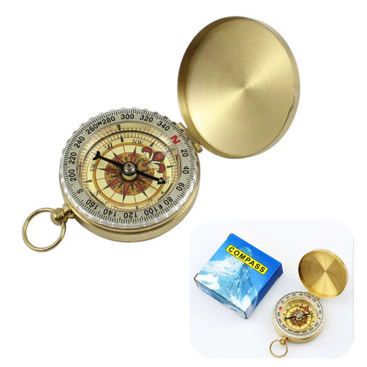 Pocket Copper Compass MOQ 40 - Gold
