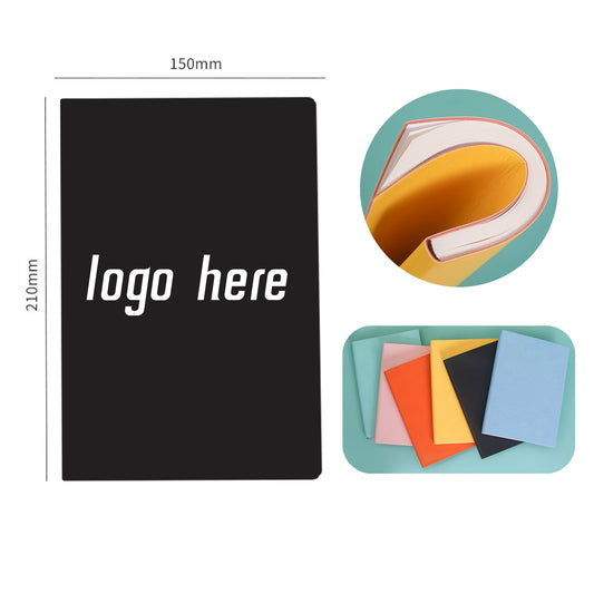 Soft PU Leather Cover Notebook - Black