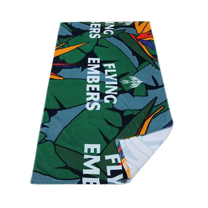 30"x60" Sublimation Cooling Quick Dry Beach Towel - Black