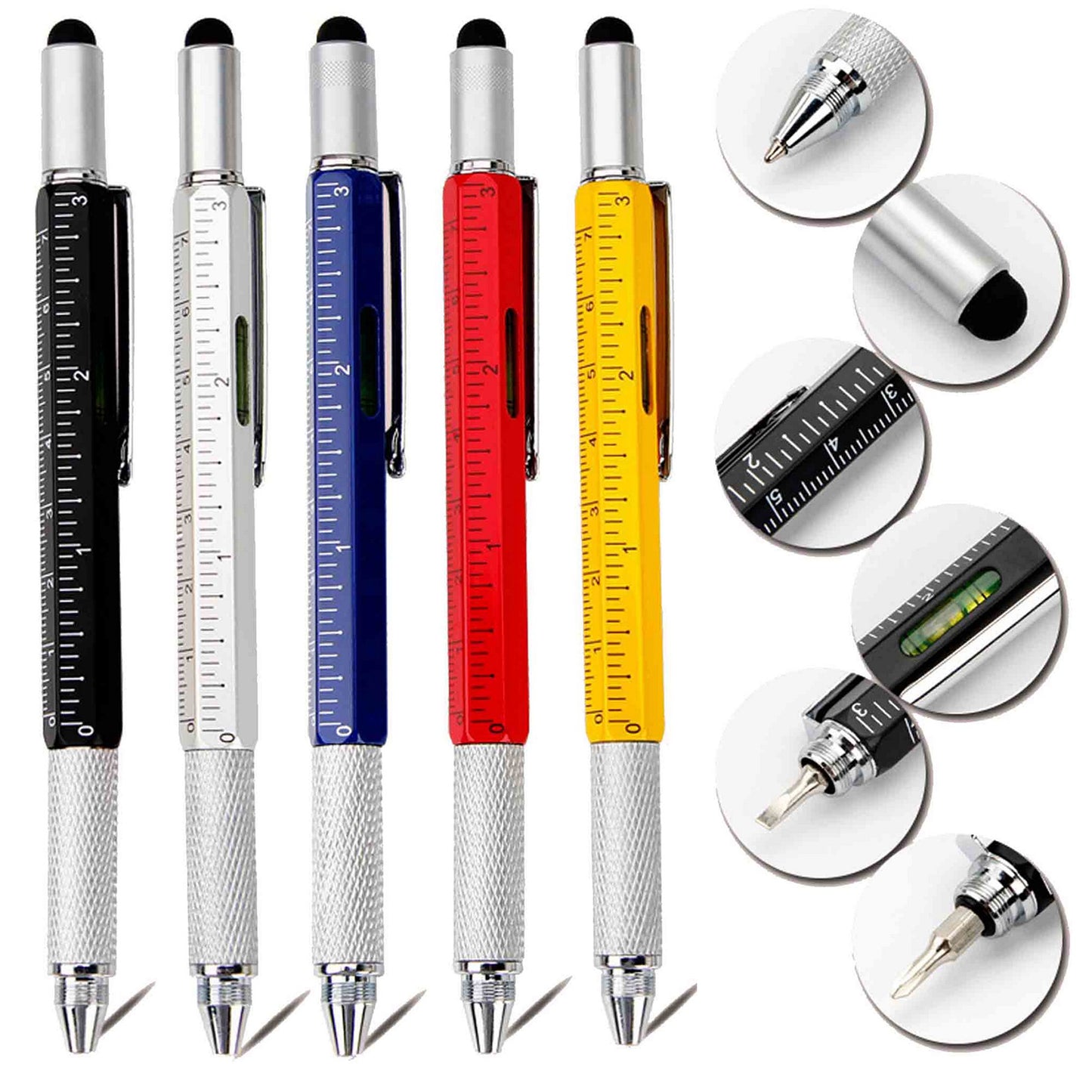 6 in 1 Multitool Tech Tool Pen - White