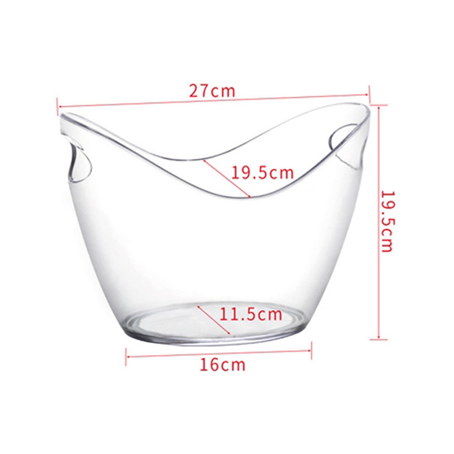 4L Cooler Ice Bucket - Clear