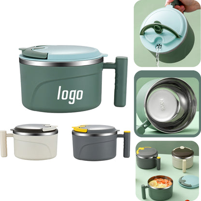 Lunch Bowl with Drain Lid and Handle