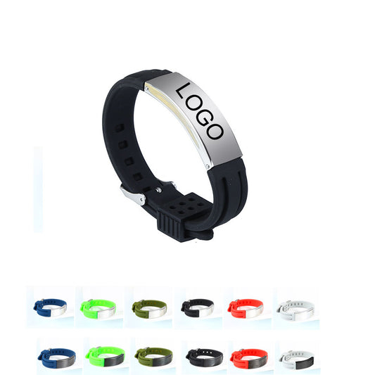 Stainless Steel Silicone Bracelet - Navy
